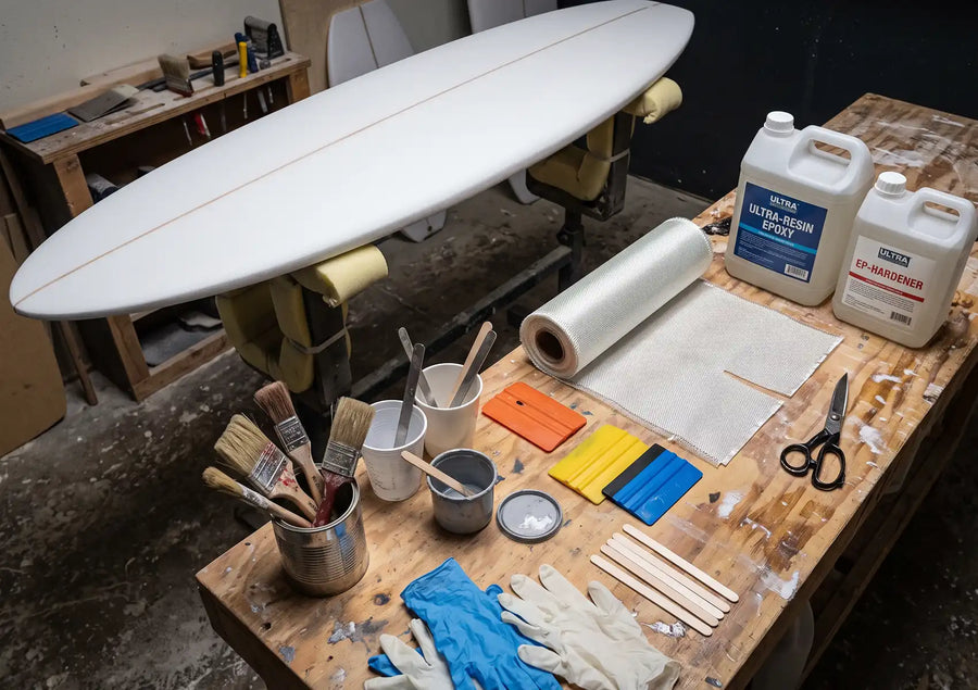 The Surfboard Glassing Supplies Every First Board Needs