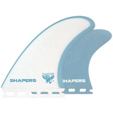 Twuster 2+1 Twin Fin Set - White Blue