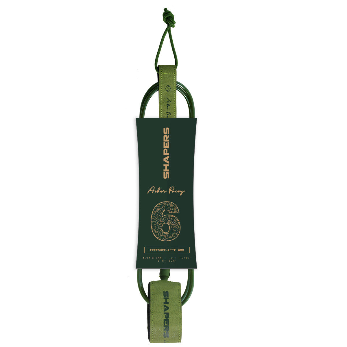 Asher Pacey 6ft Ultra-Lite Comp Leash - Forest Green