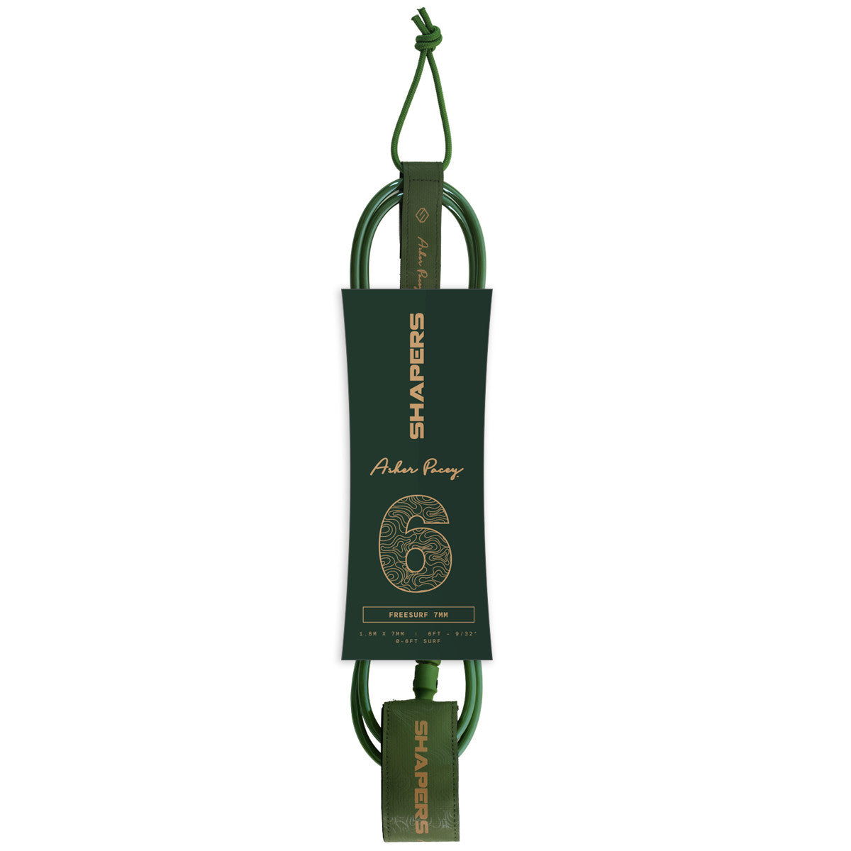 Asher Pacey 6ft Ultra-Lite Performance Leash - Forest Green
