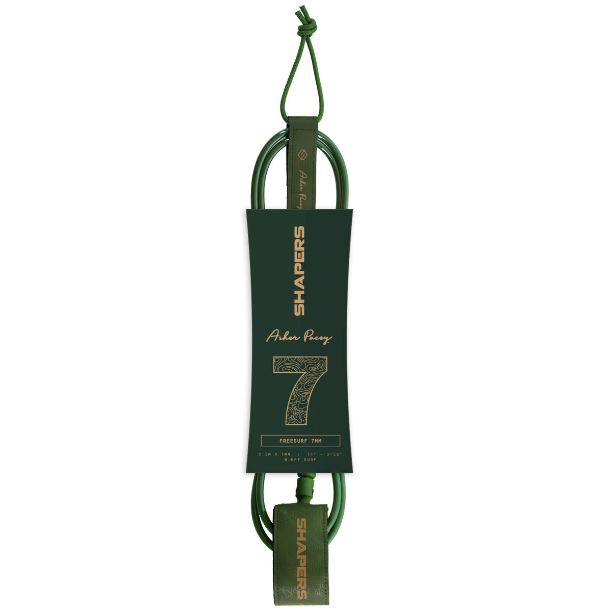 Asher Pacey 7ft Ultra-Lite Performance Leash - Forest Green