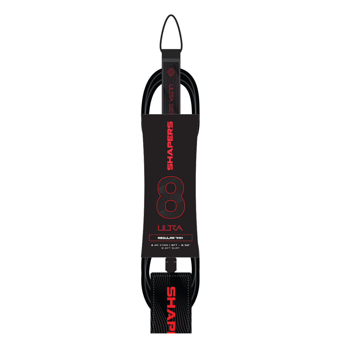 8ft Ultra Lite Regular Leash - Black