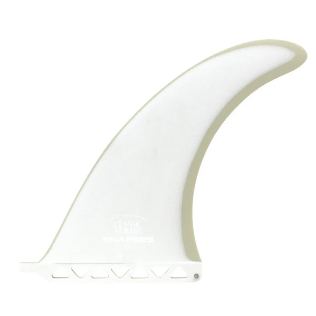 8" 9" 10" Classic Series Longboard Fin - White Clear