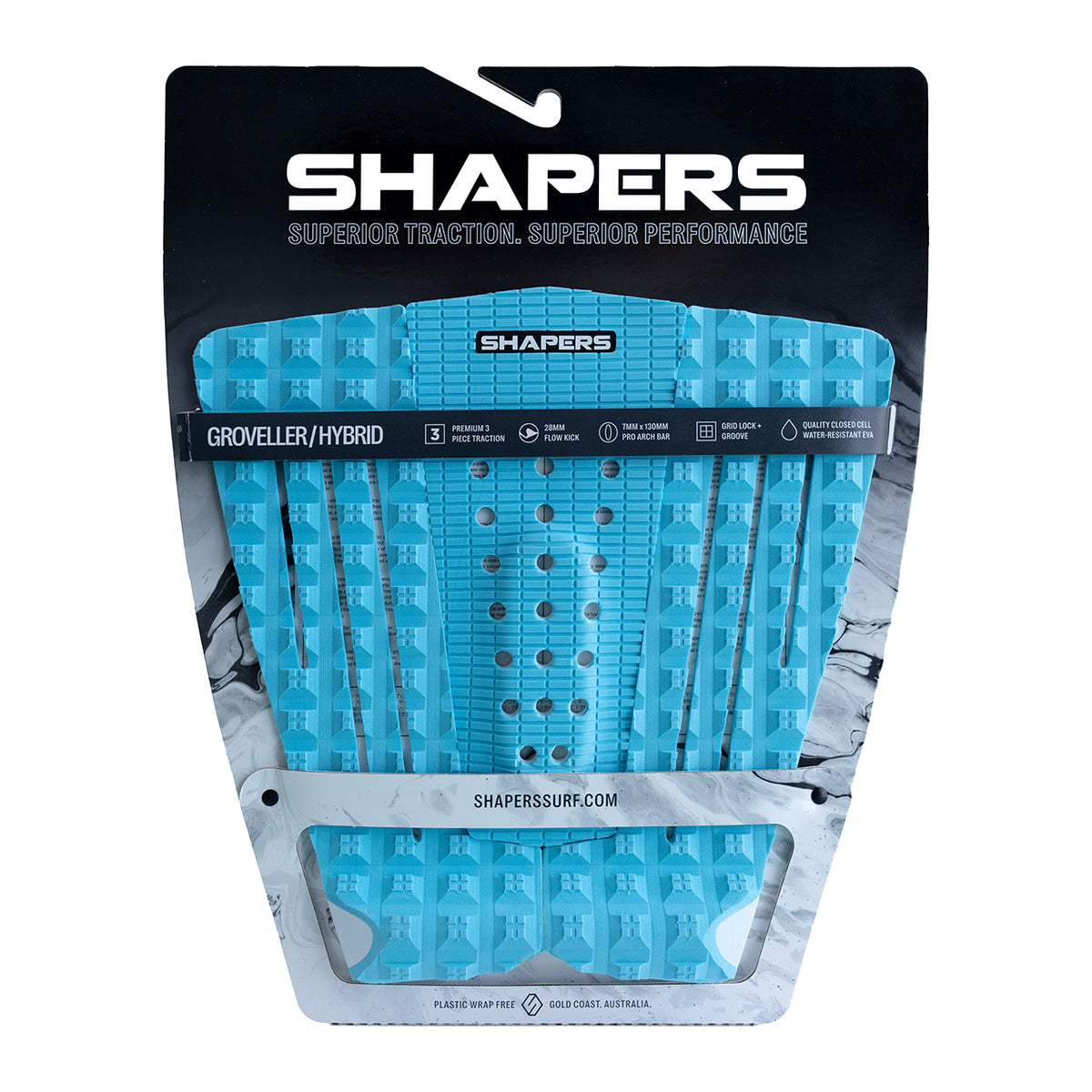 Groveller Hybrid Traction Pad 3 Piece : SKY BLUE