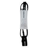 Shapers Ultralite 6ft 6mm Comp Leash Black