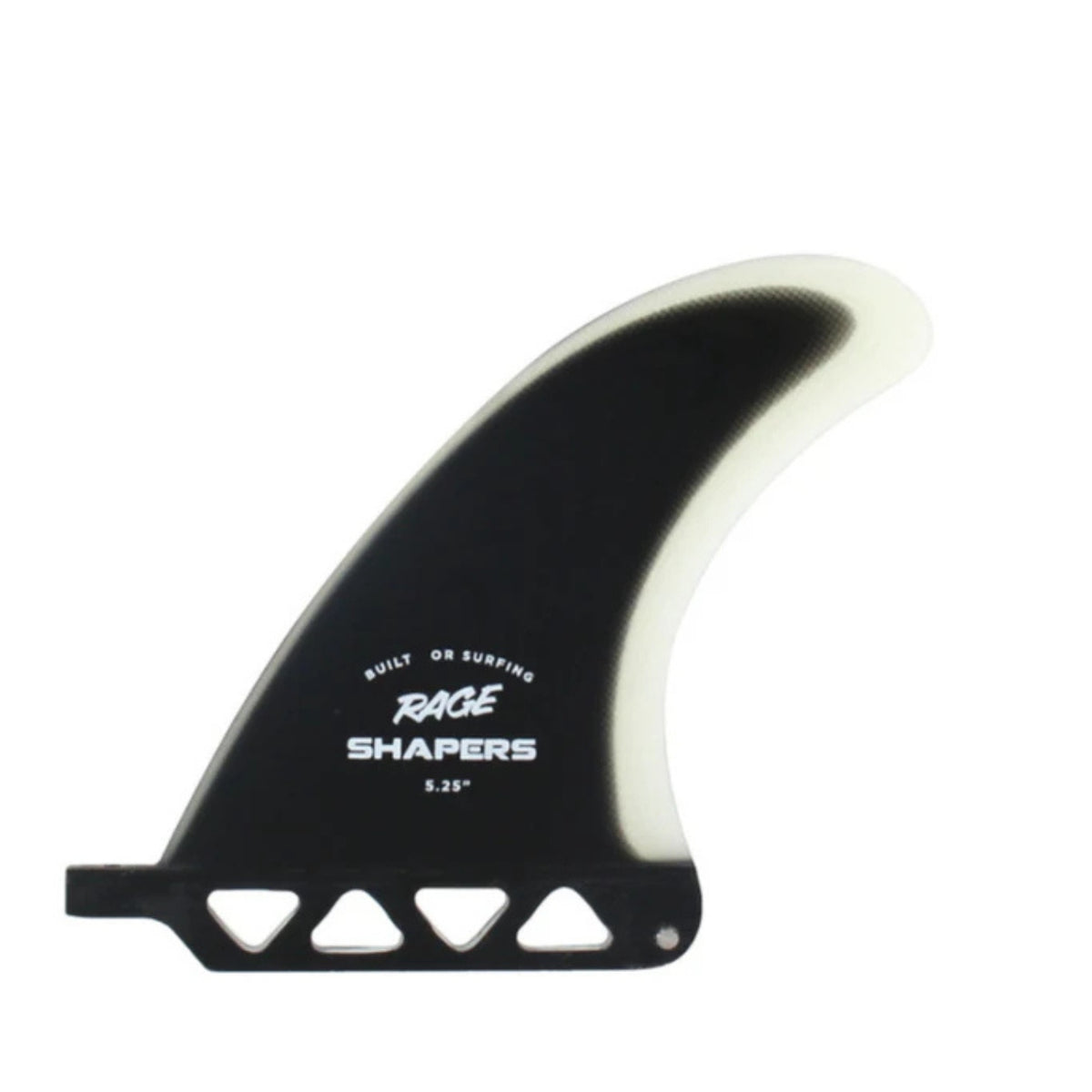 Rage Series Longboard Fin 5.25" 5.5" 6.5" 7" - Black Clear