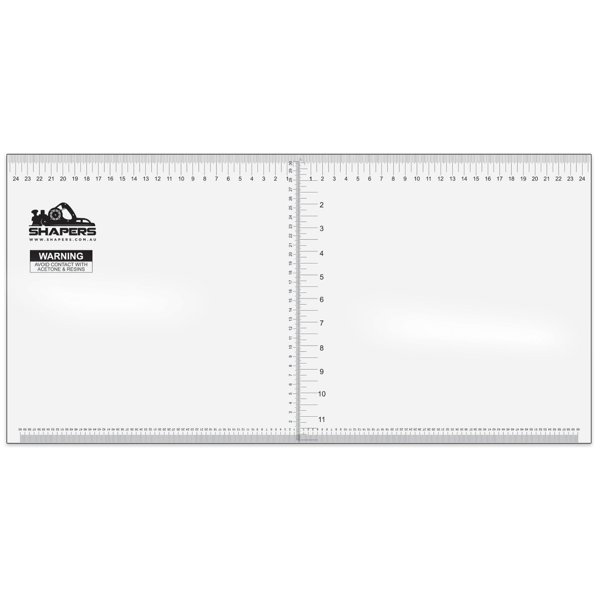 Shapers Standard Layout Square Inches/mm