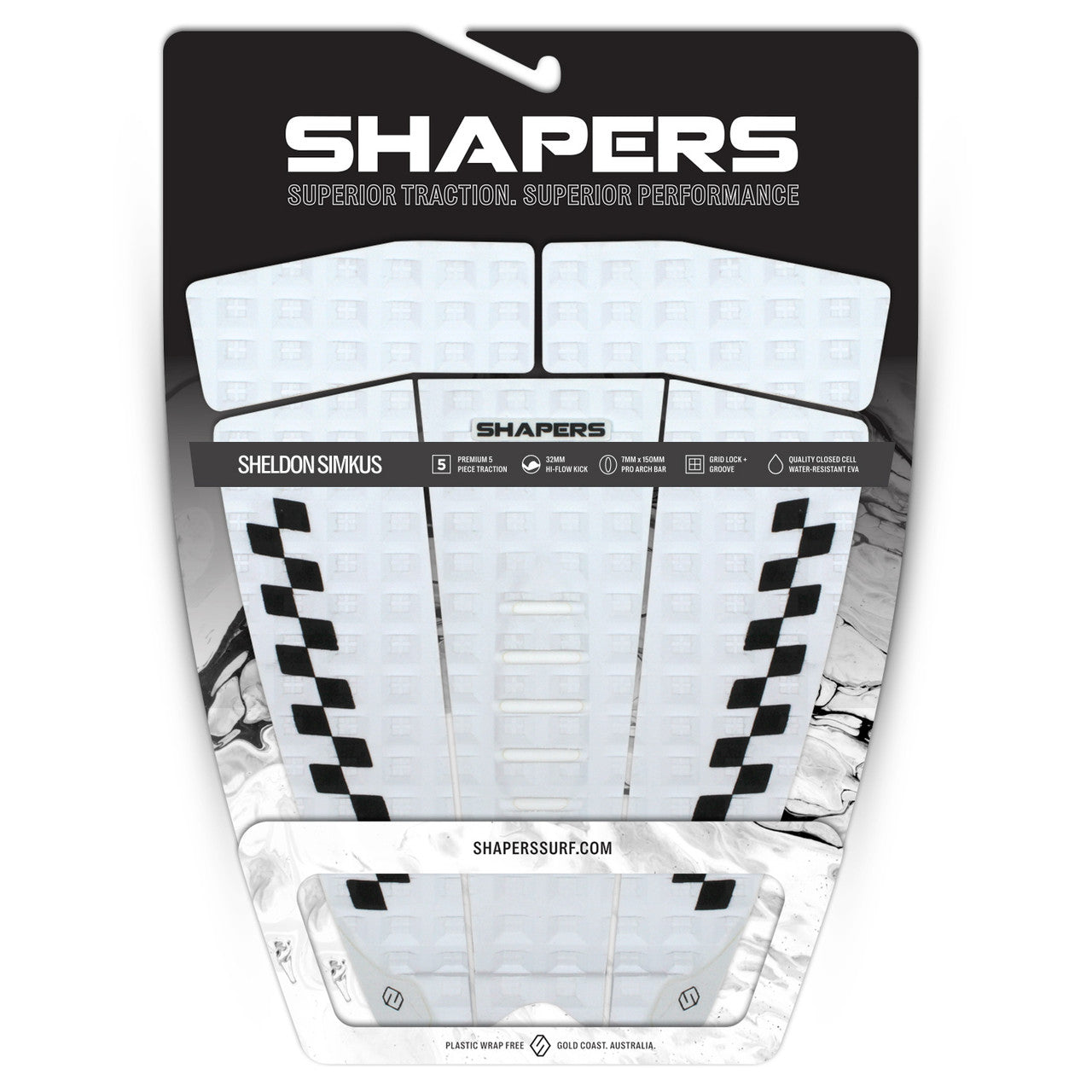 Sheldon Simkus Pro Model 5 & 3 Piece Traction : White