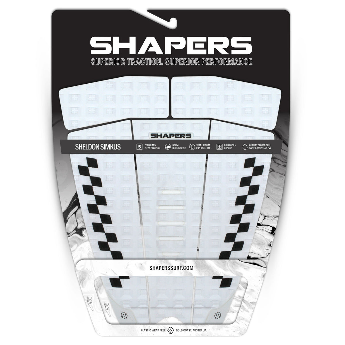 Sheldon Simkus Pro Model 5 & 3 Piece Traction : White