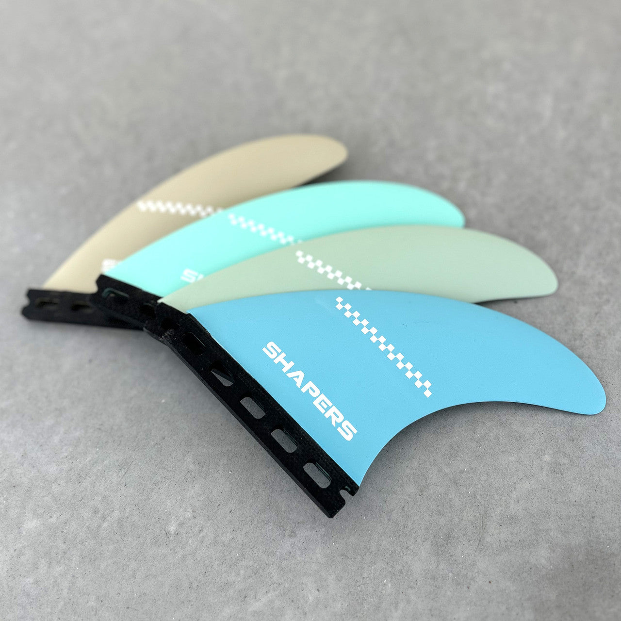 Sheldon Simkus S-TEK Thruster Fin Set - Medium Mint Blue