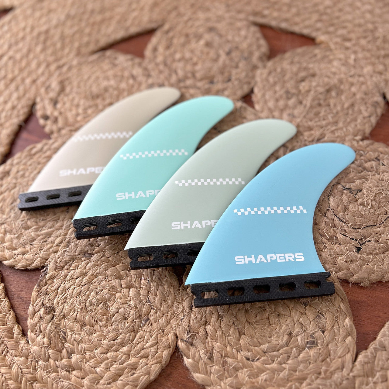 Sheldon Simkus S-TEK Thruster Fin Set - Medium Mint Blue